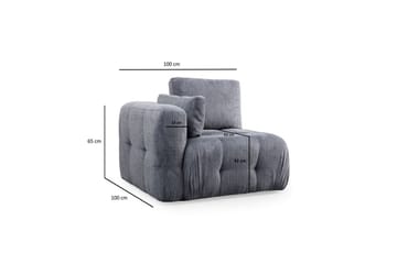 Yvara Soffa med Divan 4-sits - Grå - Möbler - Vardagsrum - Soffor - Modulsoffor - Komplett modulsoffa