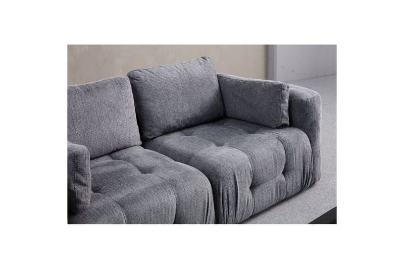 Yvara Soffa med Divan 4-sits - Grå - Möbler - Vardagsrum - Soffor - Modulsoffor - Komplett modulsoffa