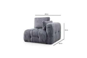 Yvara Soffa med Divan 4-sits - Grå - Möbler - Vardagsrum - Soffor - Modulsoffor - Komplett modulsoffa