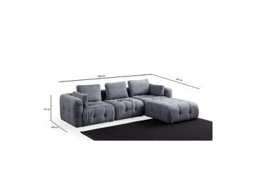 Yvara Soffa med Divan 4-sits - Grå - Möbler - Vardagsrum - Soffor - Modulsoffor - Komplett modulsoffa