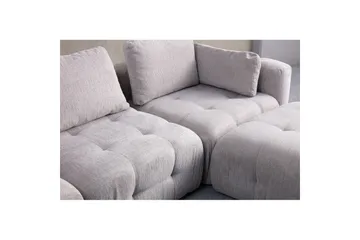 Yvara Soffa med Divan 4-sits - Ljusgrå - Möbler - Vardagsrum - Soffor - Modulsoffor - Komplett modulsoffa