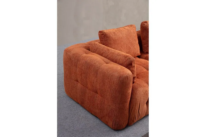 Yvara Soffa med Divan 4-sits - Orange - Möbler - Vardagsrum - Soffor - Modulsoffor - Komplett modulsoffa