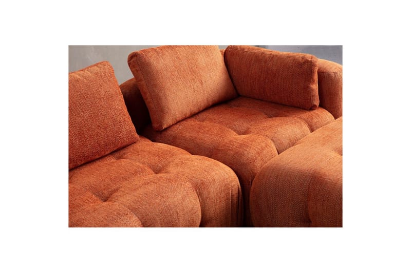Yvara Soffa med Divan 4-sits - Orange - Möbler - Vardagsrum - Soffor - Divansoffa & schäslong