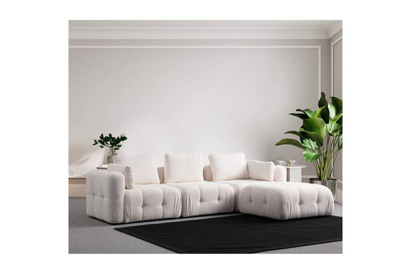 Yvara Soffa med Divan 4-sits - Vit - Möbler - Vardagsrum - Soffor - Modulsoffor - Komplett modulsoffa