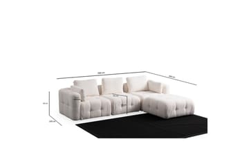 Yvara Soffa med Divan 4-sits - Vit - Möbler - Vardagsrum - Soffor - Modulsoffor - Komplett modulsoffa