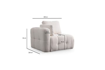 Yvara Soffa med Divan 4-sits - Vit - Möbler - Vardagsrum - Soffor - Modulsoffor - Komplett modulsoffa