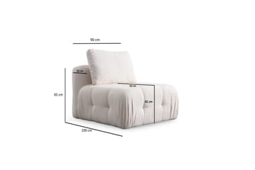 Yvara Soffa med Divan 4-sits - Vit - Möbler - Vardagsrum - Soffor - Modulsoffor - Komplett modulsoffa