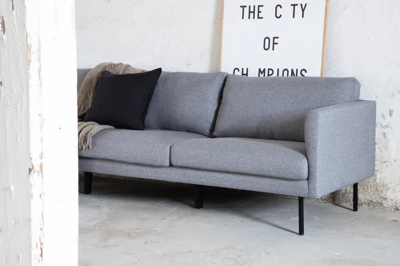 Zoom 3-sits Soffa - Grå - Möbler - Vardagsrum - Soffor - 3-sits soffor