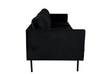Zoom 3-sits Soffa i Sammet - Svart - Möbler - Vardagsrum - Soffor - Sammetssoffor