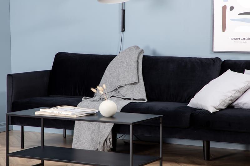 Zoom 3-sits Soffa i Sammet - Svart - Möbler - Vardagsrum - Soffor - Sammetssoffor