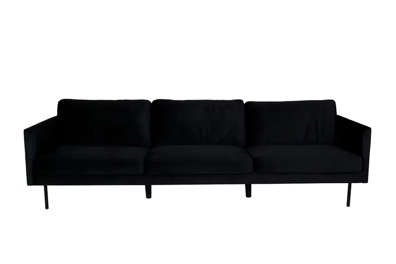 Zoom 3-sits Soffa i Sammet, Svart