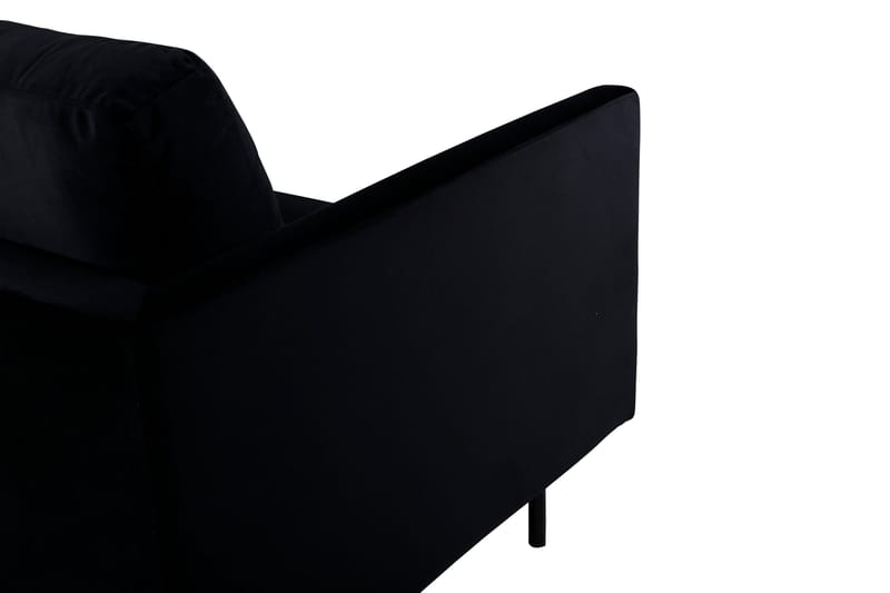 Zoom 3-sits Soffa i Sammet - Svart - Möbler - Vardagsrum - Soffor - Sammetssoffor