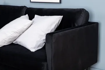 Zoom 3-sits Soffa i Sammet - Svart - Möbler - Vardagsrum - Soffor - Sammetssoffor