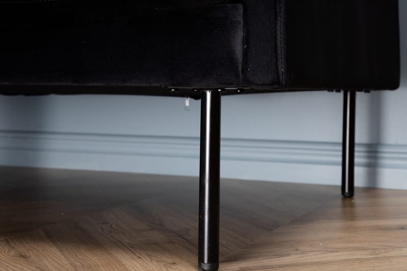 Zoom 3-sits Soffa i Sammet - Svart - Möbler - Vardagsrum - Soffor - Sammetssoffor