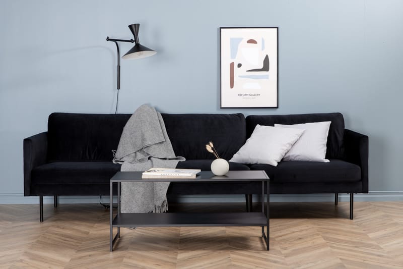 Zoom 3-sits Soffa Sammet - Svart - Möbler - Vardagsrum - Soffor - Sammetssoffor