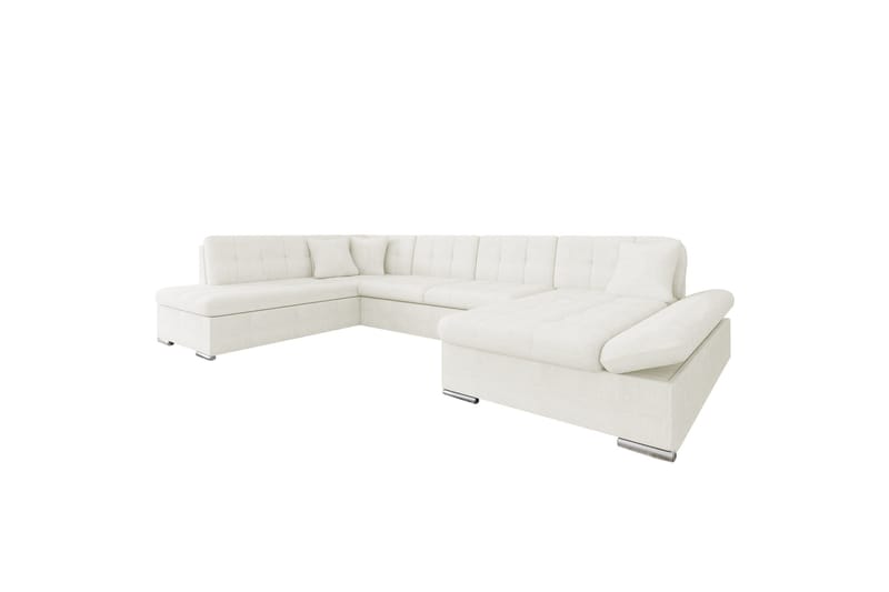 Zumar Soffa med Divan och Schäslong 4-sits, Vit