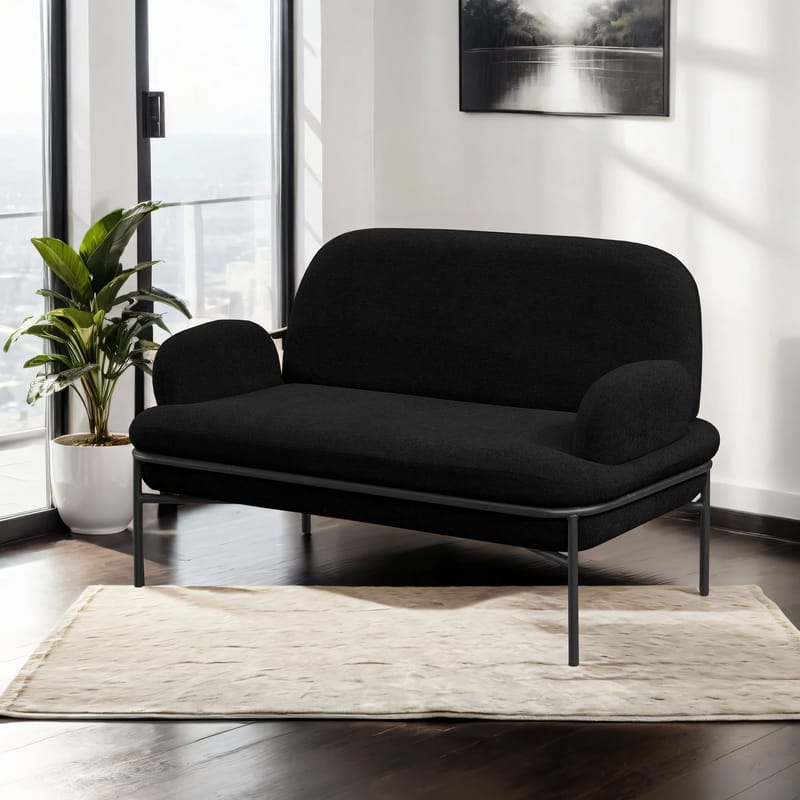 Zyricus 2-sits Soffa Teddy - Svart - Möbler - Vardagsrum - Soffor - 2-sits soffor