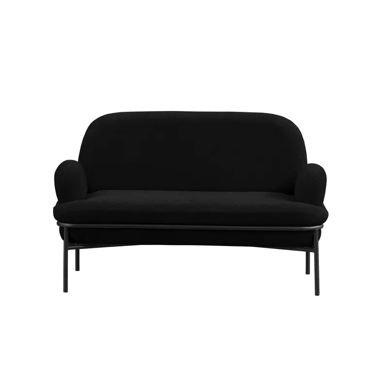 Zyricus 2-sits Soffa Teddy, Svart