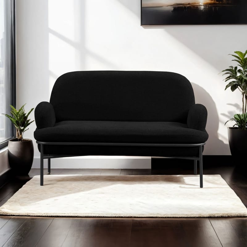 Zyricus 2-sits Soffa Teddy - Svart - Möbler - Vardagsrum - Soffor - 2-sits soffor