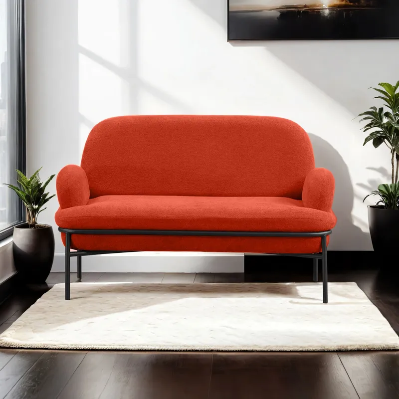 Zyricus 2-sits Soffa Teddy - Tegelröd - Möbler - Vardagsrum - Soffor - 2-sits soffor