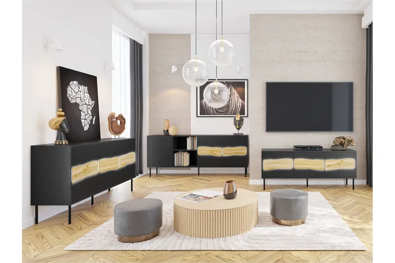 Stintino Möbelset För Vardagsrum - Beige/Brun - Möbler - Vardagsrum - Möbelset för vardagsrum