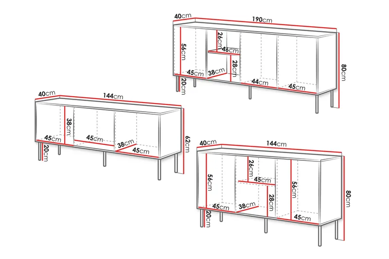 Stintino Möbelset För Vardagsrum - Beige/Brun - Möbler - Vardagsrum - Möbelset för vardagsrum