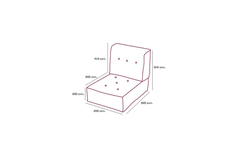 1-sits soffa Wenarport Lime - Lime - Möbler - Vardagsrum - Stolar & sittmöbler - Sittpuff