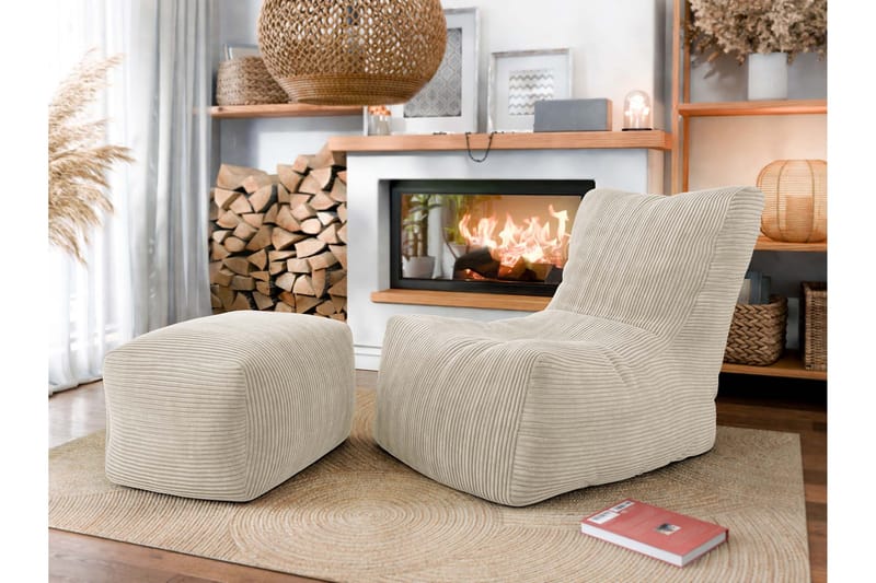 Afridi Sittpuff Utomhus 100 cm - Beige - Möbler - Vardagsrum - Stolar & sittmöbler - Sittpuff