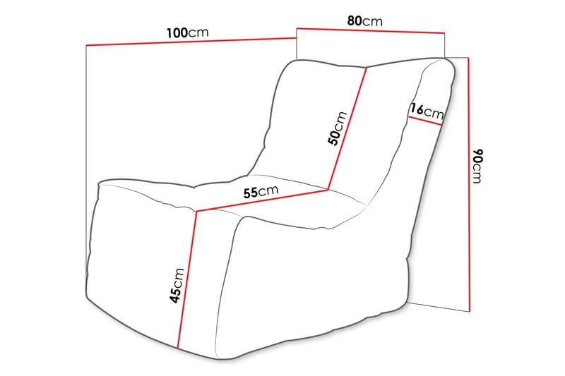 Afridi Sittpuff Utomhus 100 cm - Grå - Möbler - Vardagsrum - Stolar & sittmöbler - Sittpuff
