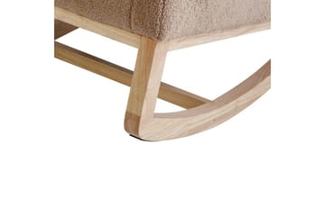 Alsta Fåtölj i Boucle med Träunderrede - Kamelbeige - Möbler - Vardagsrum - Stolar & sittmöbler - Snurrstolar & gungstolar