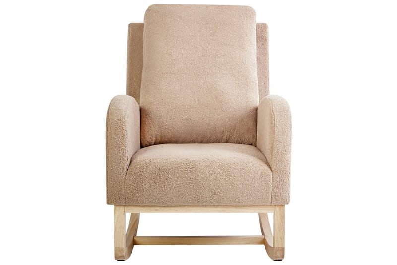 Alsta Fåtölj i Boucle med Träunderrede - Kamelbeige - Möbler - Vardagsrum - Stolar & sittmöbler - Snurrstolar & gungstolar