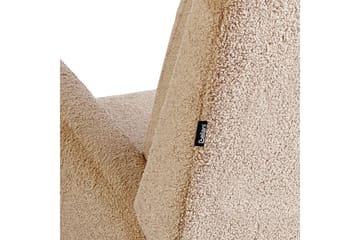Alsta Fåtölj i Boucle med Träunderrede - Kamelbeige - Möbler - Vardagsrum - Stolar & sittmöbler - Snurrstolar & gungstolar