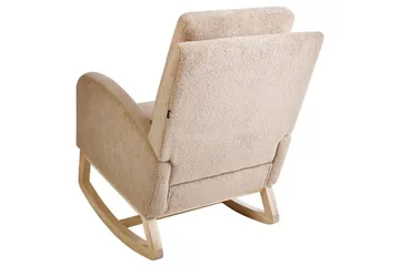 Alsta Fåtölj i Boucle med Träunderrede - Kamelbeige - Möbler - Vardagsrum - Stolar & sittmöbler - Snurrstolar & gungstolar