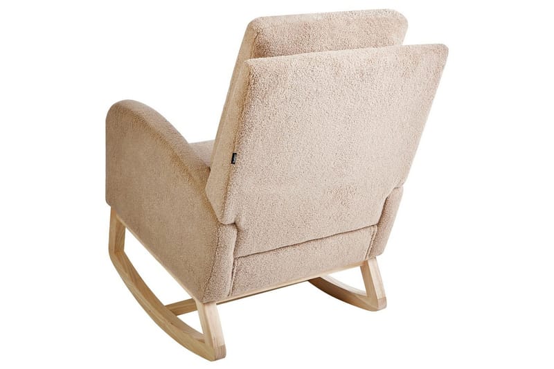 Alsta Fåtölj i Boucle med Träunderrede - Kamelbeige - Möbler - Vardagsrum - Stolar & sittmöbler - Snurrstolar & gungstolar