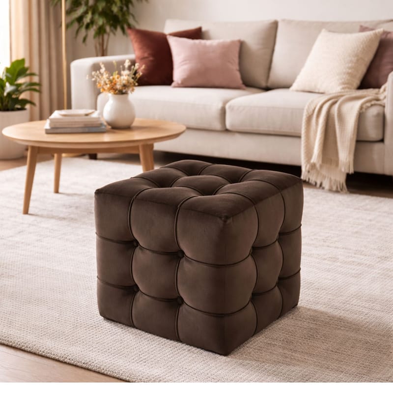 Ameias Sittpuff 42 cm - Brun - Möbler - Vardagsrum - Stolar & sittmöbler - Sittpuff