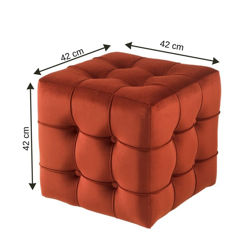 Ameias Sittpuff 42 cm - Orange - Möbler - Vardagsrum - Stolar & sittmöbler - Sittpuff