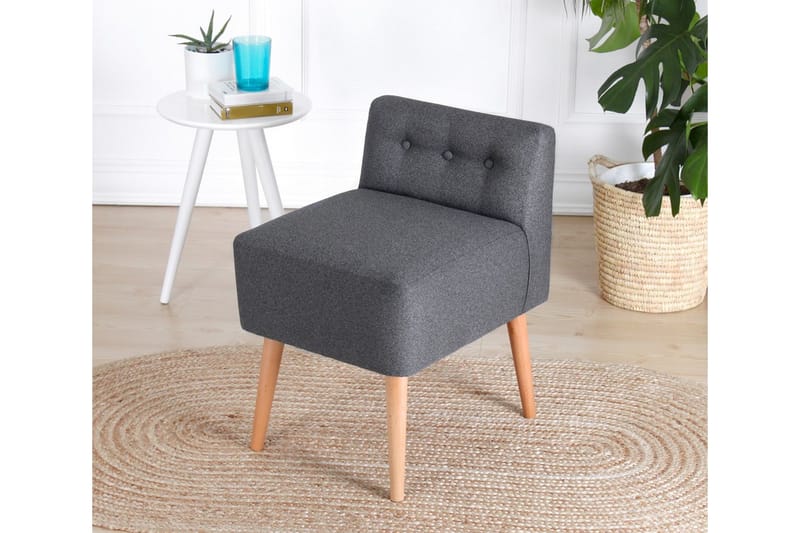 Anaro Sittpuff 43 cm Rektangulär - Grå - Möbler - Vardagsrum - Stolar & sittmöbler - Sittpuff