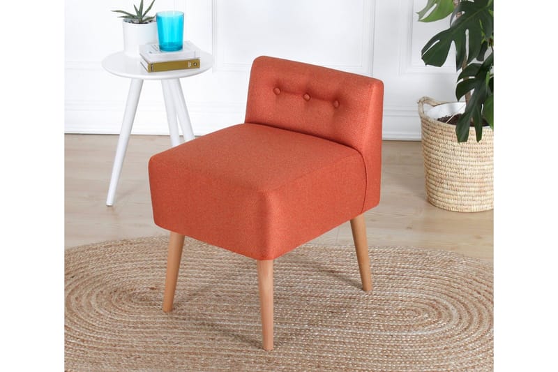 Anaro Sittpuff 43 cm Rektangulär - Orange - Möbler - Vardagsrum - Stolar & sittmöbler - Sittpuff