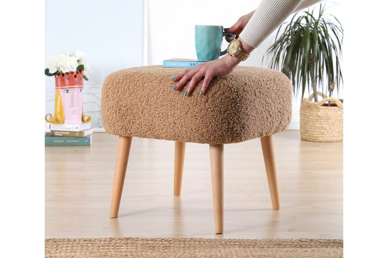 Anaro Sittpuff 45 cm Rektangulär - Brun - Möbler - Vardagsrum - Stolar & sittmöbler - Sittpuff