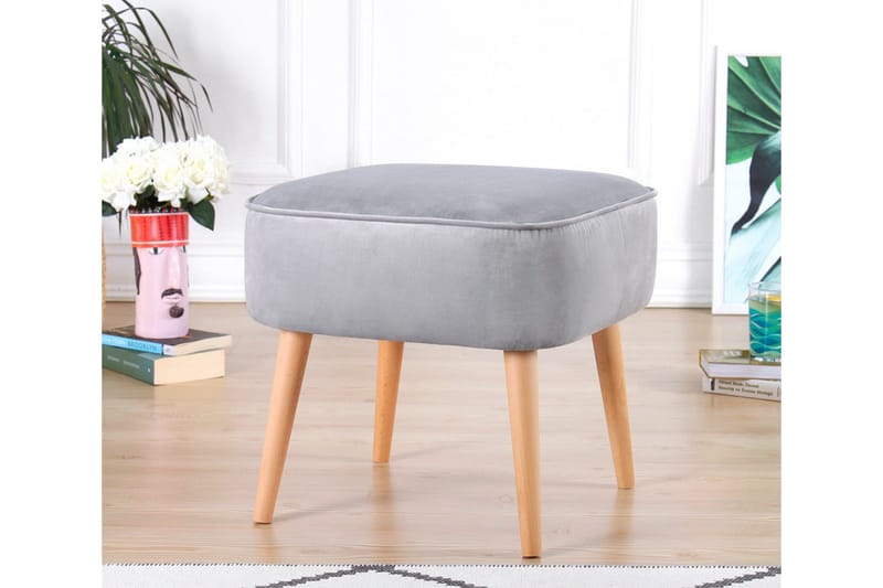 Anaro Sittpuff 45 cm Rektangulär - Ljusgrå - Möbler - Vardagsrum - Stolar & sittmöbler - Sittpuff