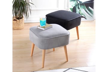 Anaro Sittpuff 45 cm Rektangulär - Ljusgrå - Möbler - Vardagsrum - Stolar & sittmöbler - Sittpuff