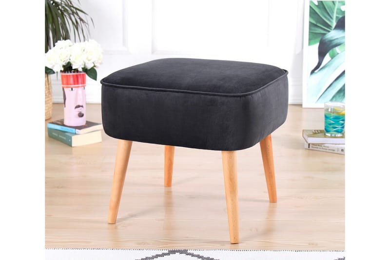 Anaro Sittpuff 45 cm Rektangulär - Mörkgrå - Möbler - Vardagsrum - Stolar & sittmöbler - Sittpuff