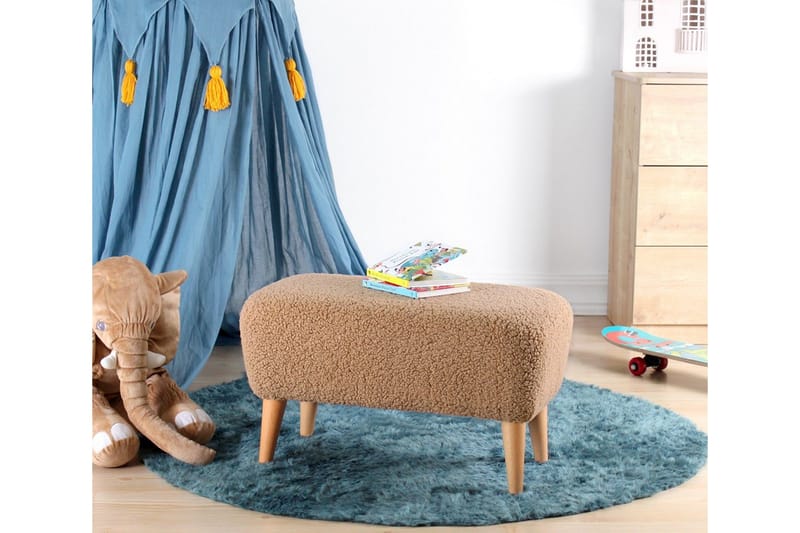 Anaro Sittpuff 61 cm Rektangulär - Brun - Möbler - Vardagsrum - Stolar & sittmöbler - Sittpuff