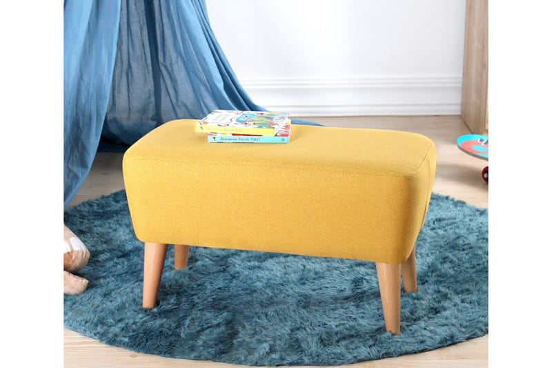 Anaro Sittpuff 61 cm Rektangulär - Gul - Möbler - Vardagsrum - Stolar & sittmöbler - Sittpuff