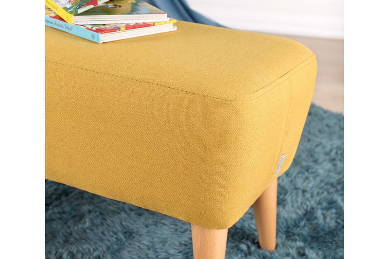 Anaro Sittpuff 61 cm Rektangulär - Gul - Möbler - Vardagsrum - Stolar & sittmöbler - Sittpuff