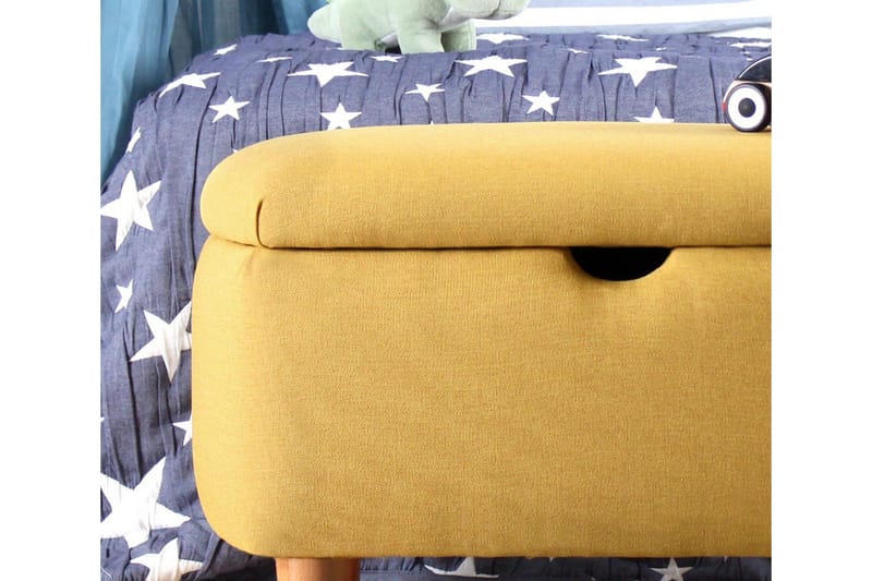 Anaro Sittpuff 61 cm Rektangulär - Gul - Möbler - Vardagsrum - Stolar & sittmöbler - Sittpuff