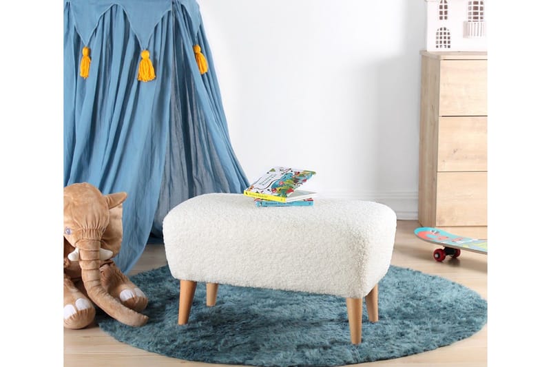 Anaro Sittpuff 61 cm Rektangulär - Vit - Möbler - Vardagsrum - Stolar & sittmöbler - Sittpuff