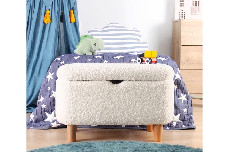 Anaro Sittpuff 61 cm Rektangulär - Vit - Möbler - Vardagsrum - Stolar & sittmöbler - Sittpuff