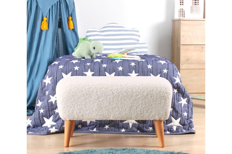 Anaro Sittpuff 61 cm Rektangulär - Vit - Möbler - Vardagsrum - Stolar & sittmöbler - Sittpuff