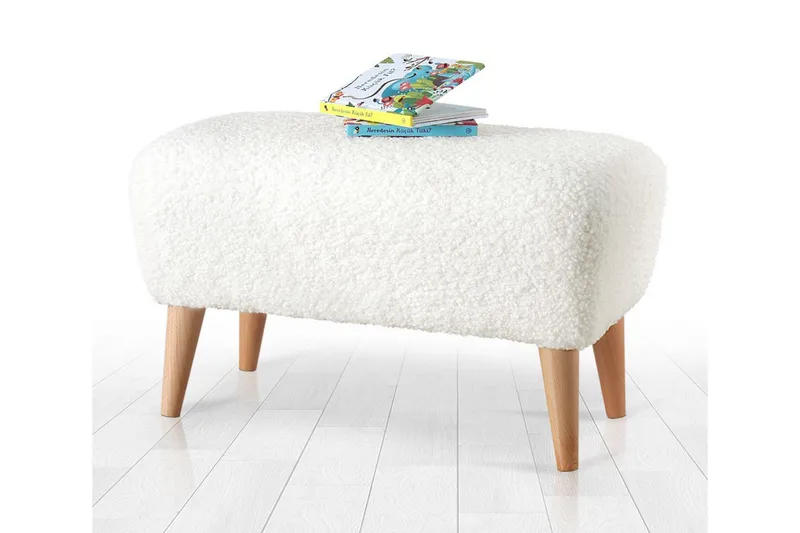 Anaro Sittpuff 61 cm Rektangulär, Vit